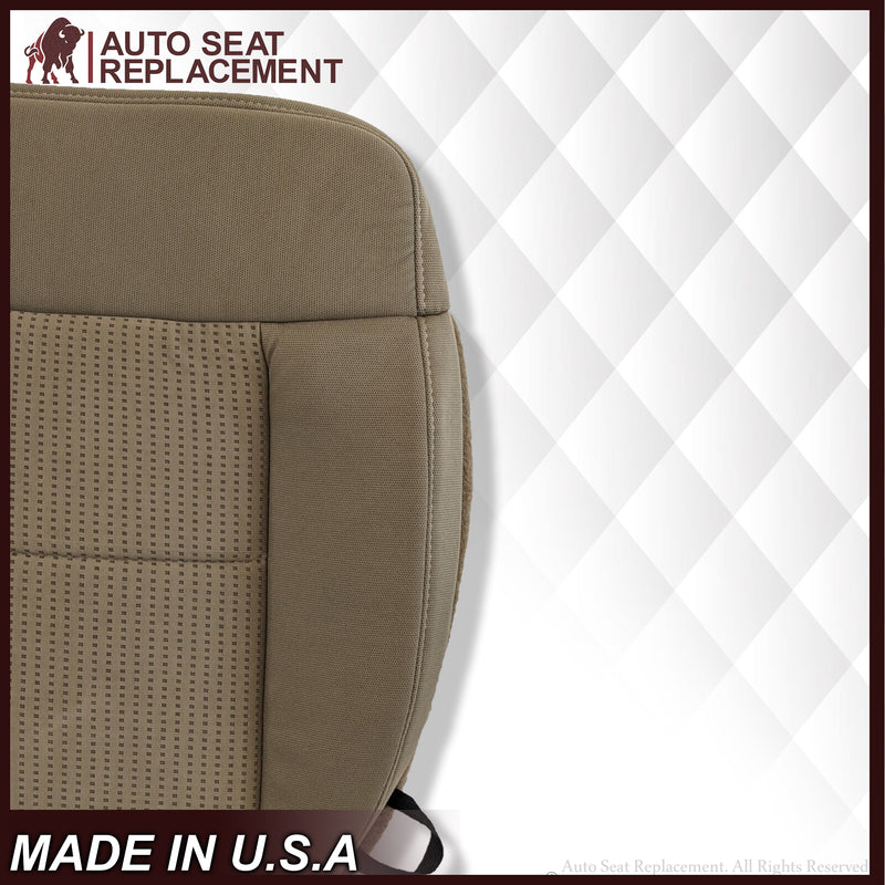 2007 2008 Ford F150 XLT Bottom Seat Cover in Pebble Tan Cloth - Auto Seat Replacement