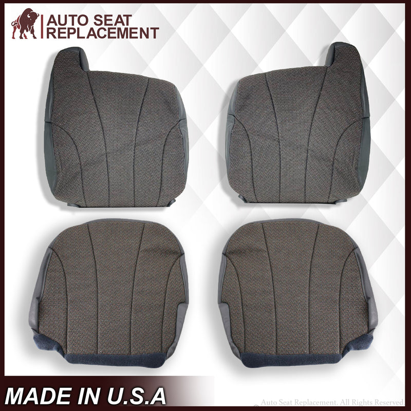 1999 to 2002 Chevy Silverado Cloth Replacement Seat Covers in Dark Gray - Auto Seat Replacement