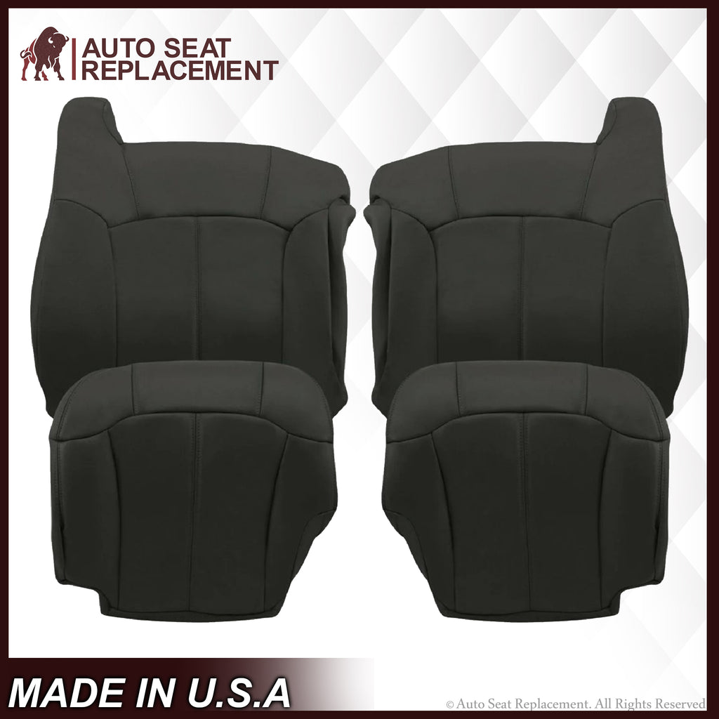 1999-2002 Chevy Silverado Seat Cover in Dark Graphite "Dark Gray": Choose From Variations - Auto Seat Replacement