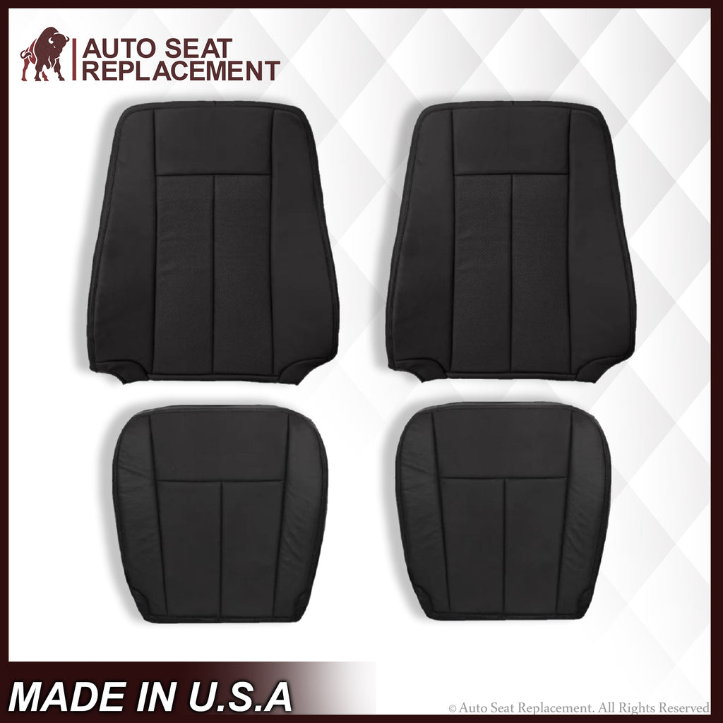 2007-2014 Ford Expedition Driver and Passenger PERFORATED Replacement Seat Cover in BLACK Leather or Vinyl - Auto Seat Replacement