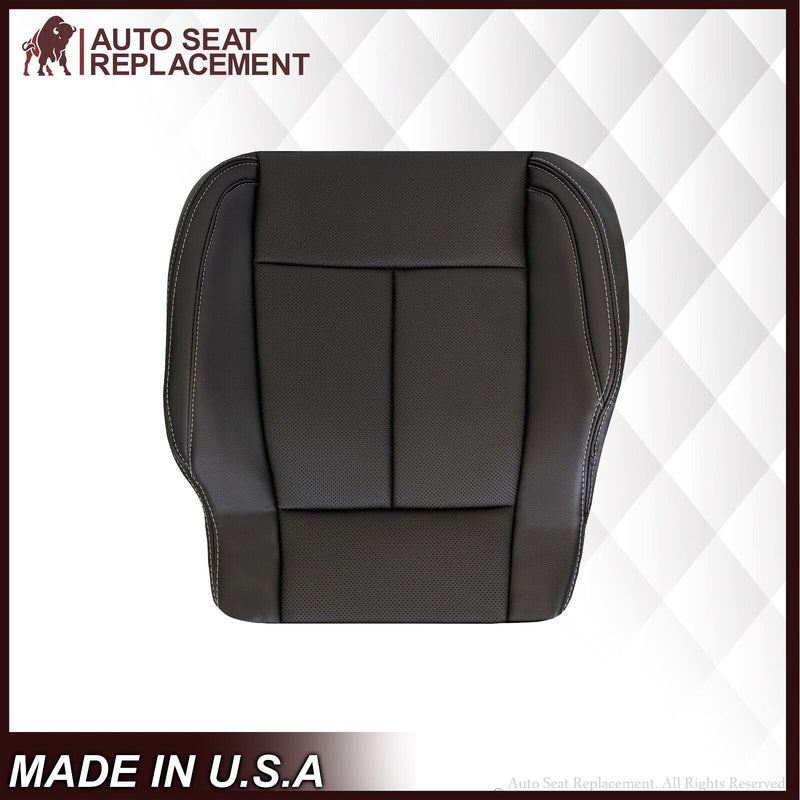 2015 2016 2017 2018 2019 2020 2021 Ford F150 Super Crew Perforated Bottom Seat Cover In Black Leather or Vinyl - Auto Seat Replacement