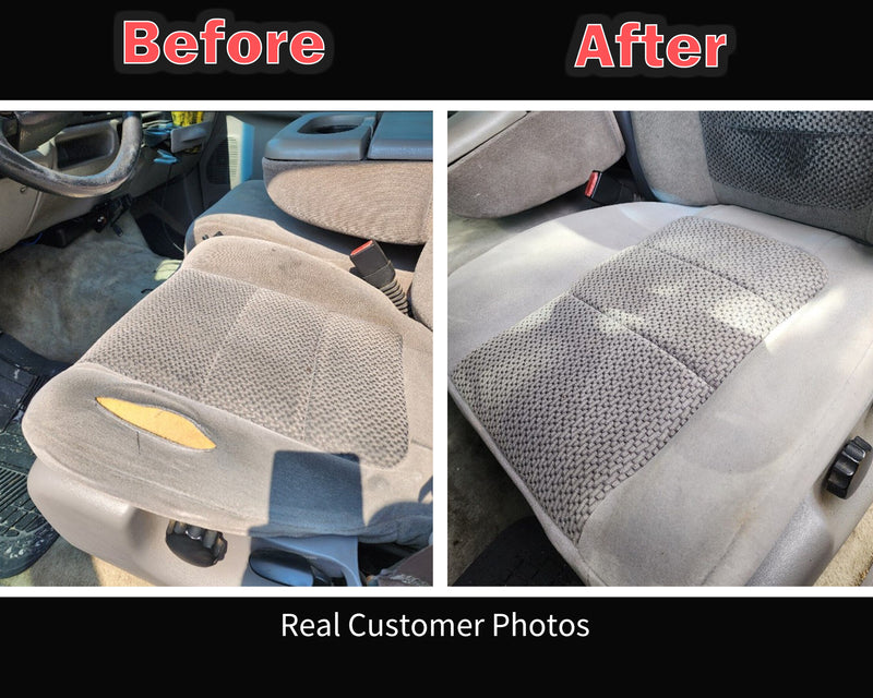 2001 Ford F250 F350 XLT Extended Quad Cab Gray Cloth Seat Cover - Auto Seat Replacement