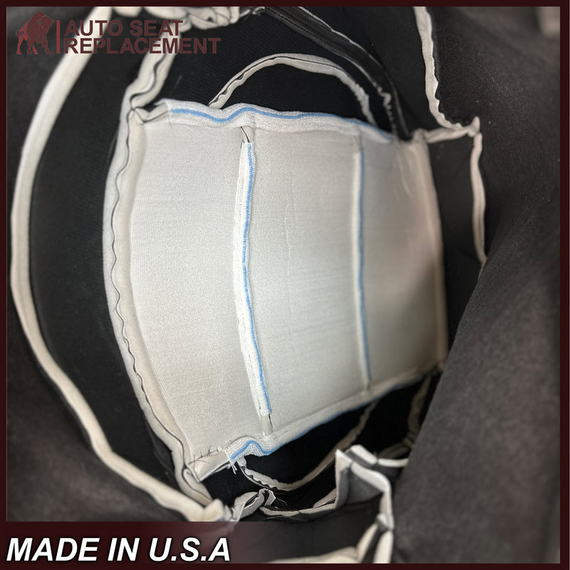 2014 - 2018 GMC Sierra Denali SECOND ROW Solid Passenger 40 Bottom in Jet Black Genuine Leather OR Vinyl - Auto Seat Replacement