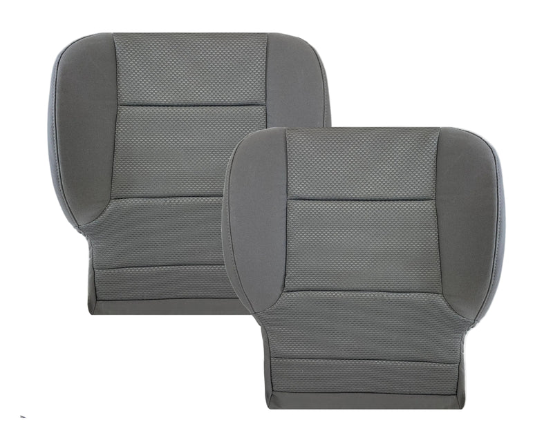 2014 2015 2016 2017 2018 2019 Chevy Silverado & GMC Sierra Cloth Fabric Seat Cover Replacement in Dune Tan OR Dark Ash Gray - Auto Seat Replacement