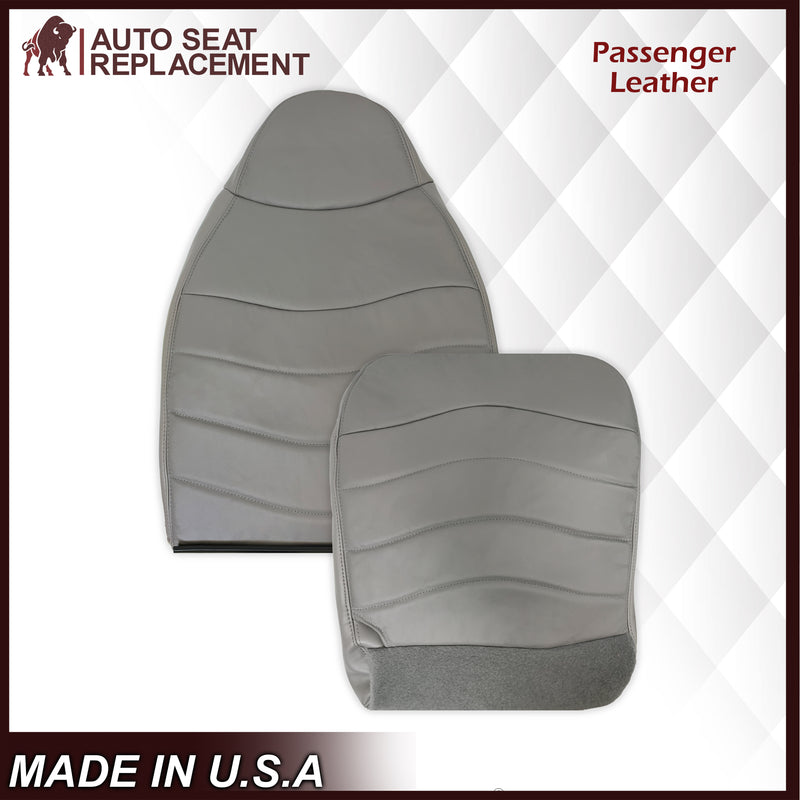 1996-1999 Ford F150 Lariat XLT Seat Cover in Medium Graphite Gray: Choose Leather or Vinyl - Auto Seat Replacement