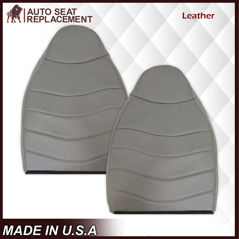 1996-1999 Ford F150 Lariat XLT Seat Cover in Medium Graphite Gray: Choose Leather or Vinyl - Auto Seat Replacement