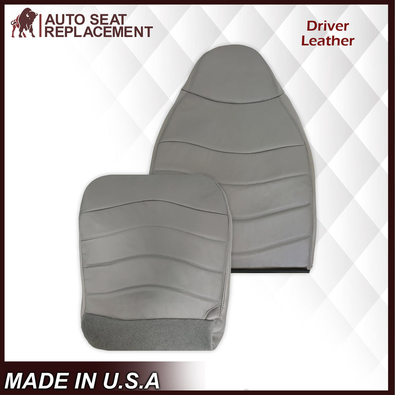 1996-1999 Ford F150 Lariat XLT Seat Cover in Medium Graphite Gray: Choose Leather or Vinyl - Auto Seat Replacement