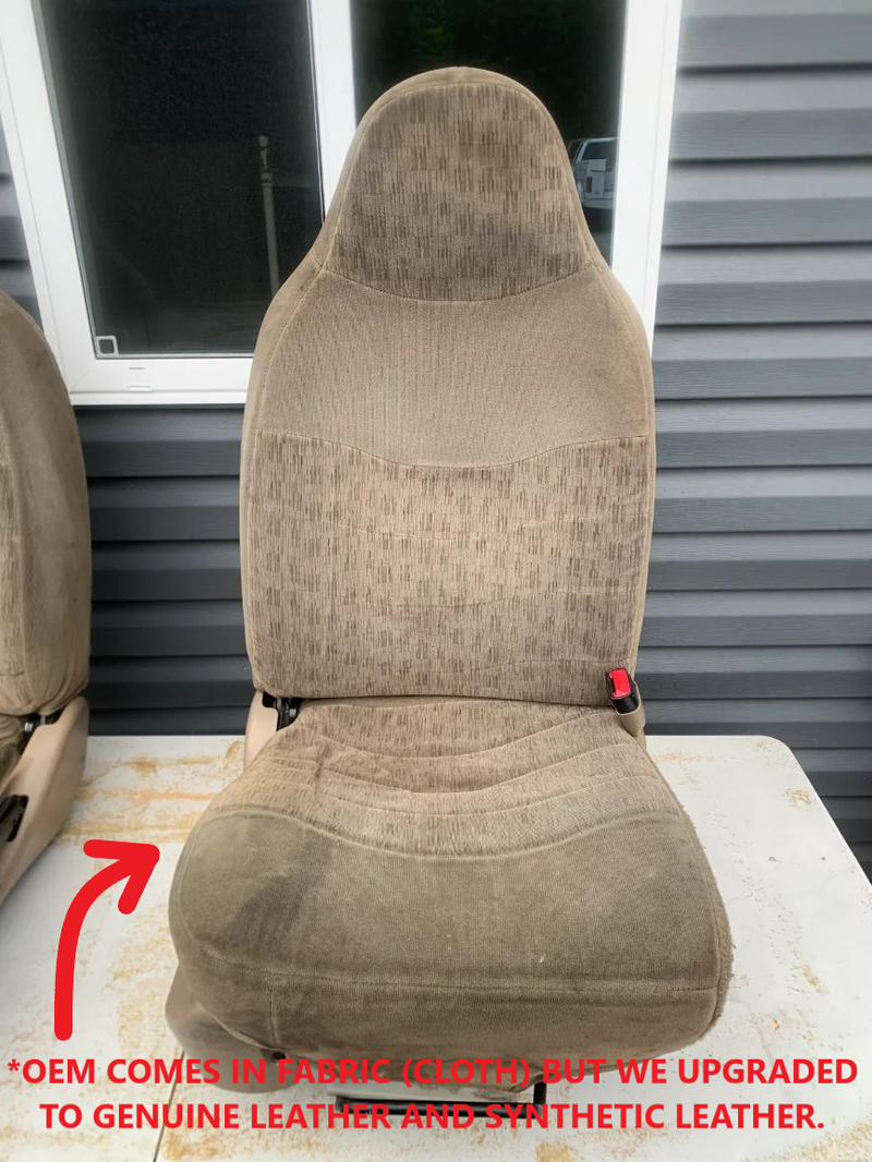 1996-1999 Ford F150 Lariat XLT Seat Cover in Medium Graphite Gray: Choose Leather or Vinyl - Auto Seat Replacement