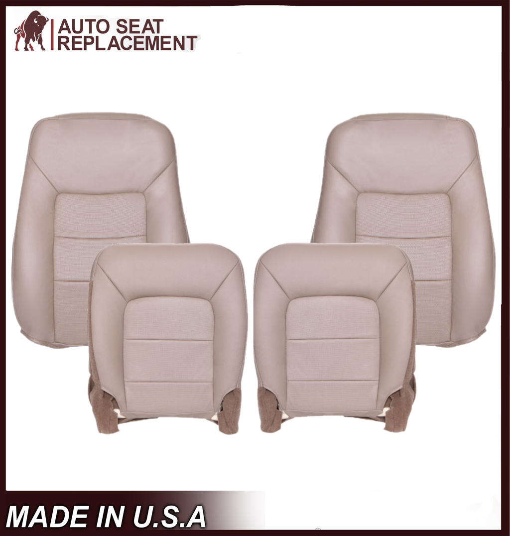 2005 2006 Ford Expedition Limited Perforated Tan Seat Covers: Choose Leather or Vinyl - Auto Seat Replacement