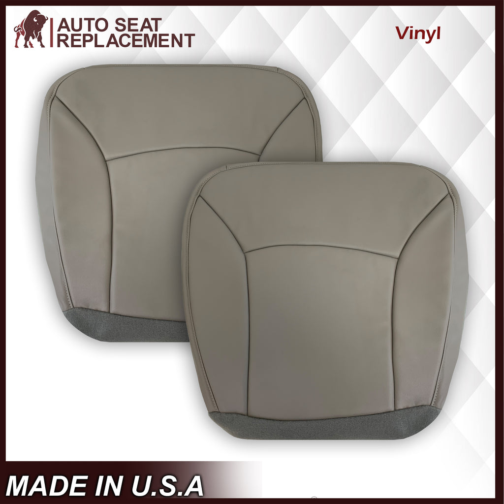 2000-2002 Ford E-Series Econoline Van Replacement Vinyl Seat Cover In Non-Perforated Gray - Auto Seat Replacement