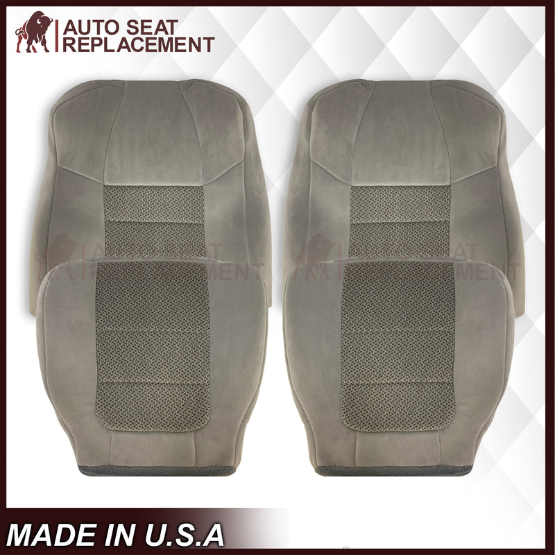 2001 Ford F250 F350 XLT Extended Quad Cab Gray Cloth Seat Cover - Auto Seat Replacement