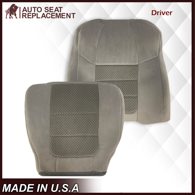 2001 Ford F250 F350 XLT Extended Quad Cab Gray Cloth Seat Cover - Auto Seat Replacement
