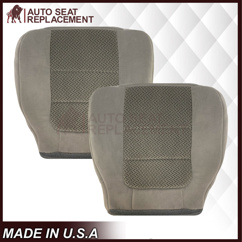 2001 Ford F250 F350 XLT Extended Quad Cab Gray Cloth Seat Cover - Auto Seat Replacement