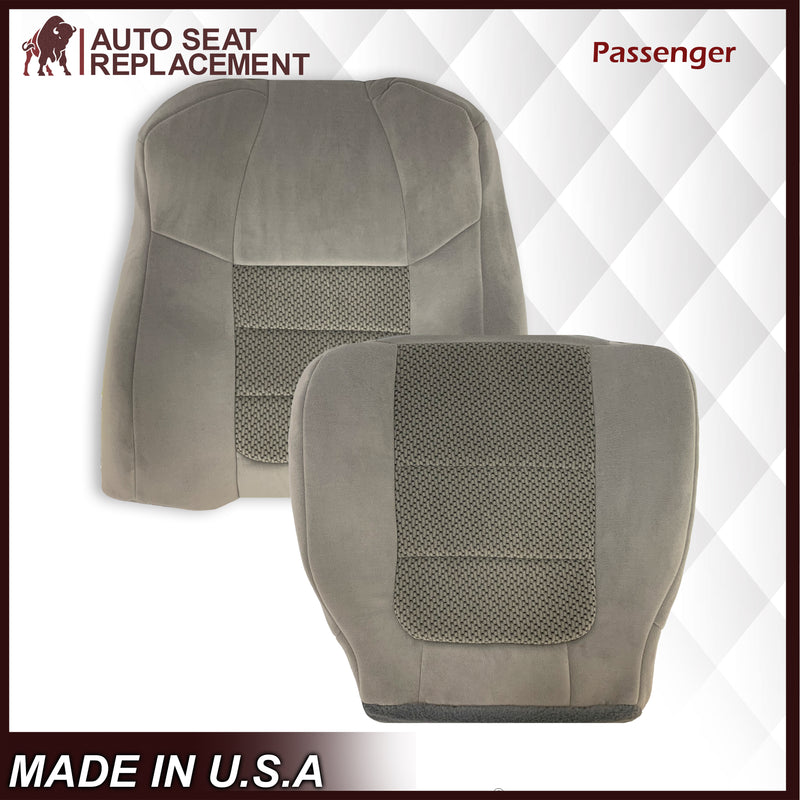 2001 Ford F250 F350 XLT Extended Quad Cab Gray Cloth Seat Cover - Auto Seat Replacement