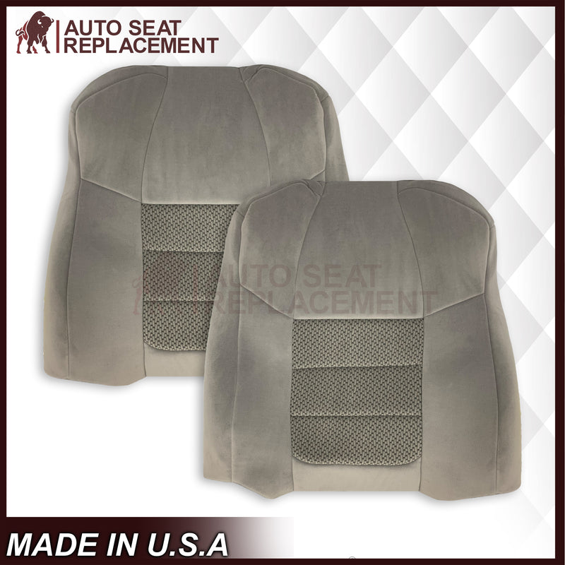 2001 Ford F250 F350 XLT Extended Quad Cab Gray Cloth Seat Cover - Auto Seat Replacement