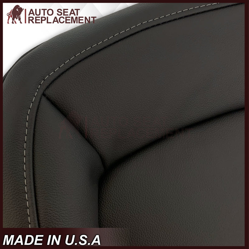 2015-2022 GMC Canyon Bottom Seat Covers Black: Choose In Genuine Leather OR Synthetic Leather - Auto Seat Replacement