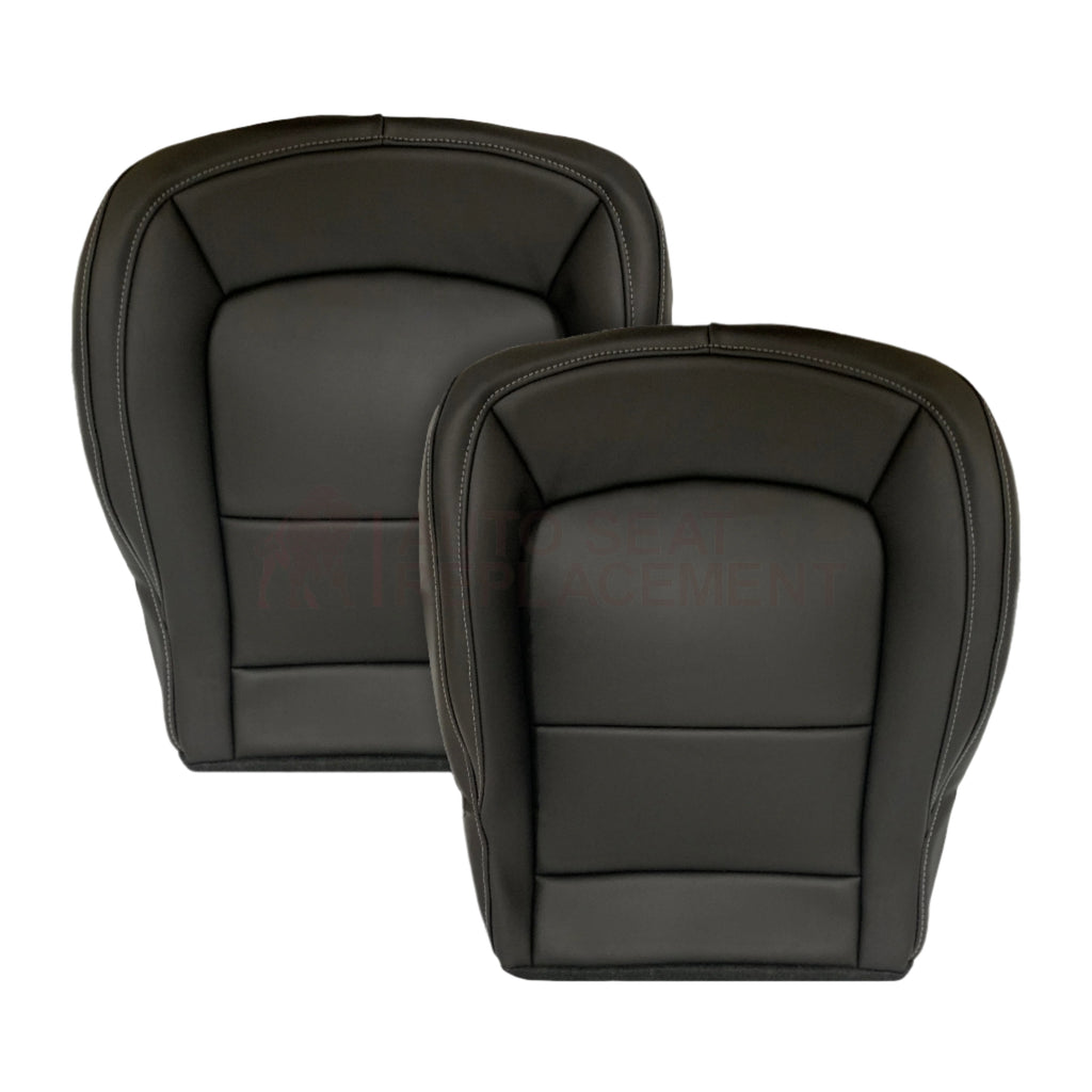 2015-2022 GMC Canyon Bottom Seat Covers Black: Choose In Genuine Leather OR Synthetic Leather - Auto Seat Replacement