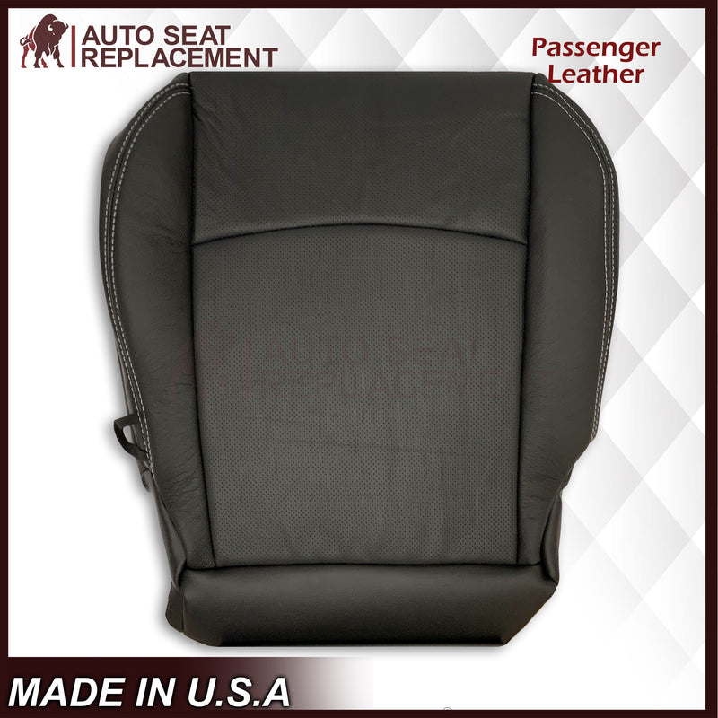 2009 2010 2011 2012 Dodge Ram 1500 2500 3500 Laramie Bottom Or Top Replacement Seat Cover in Dark Slate (Dark Gray) With Perforated Inserts - Auto Seat Replacement