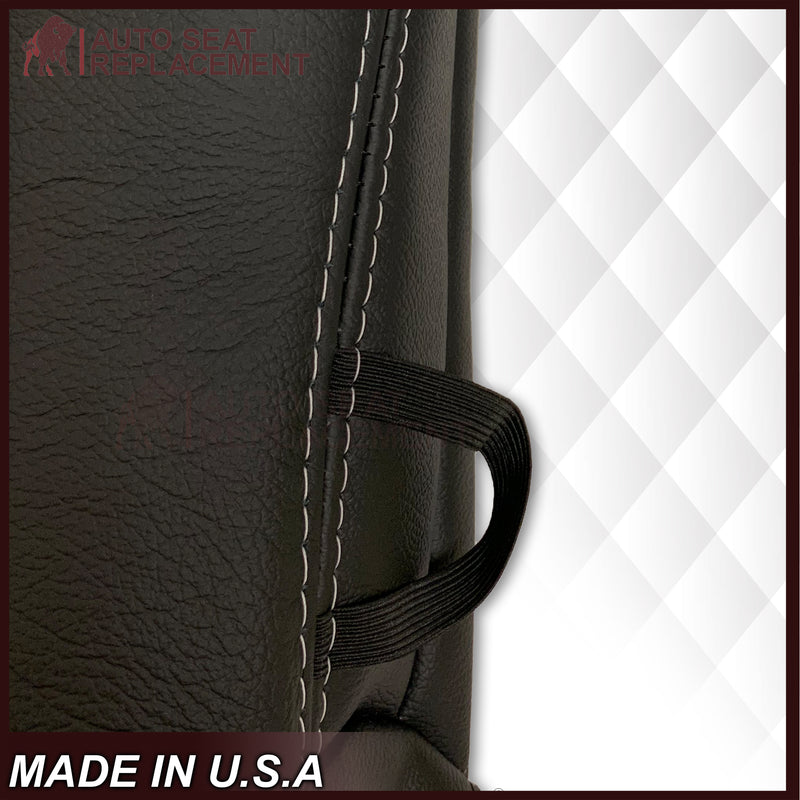 2009 2010 2011 2012 Dodge Ram 1500 2500 3500 Laramie Bottom Or Top Replacement Seat Cover in Dark Slate (Dark Gray) With Perforated Inserts - Auto Seat Replacement