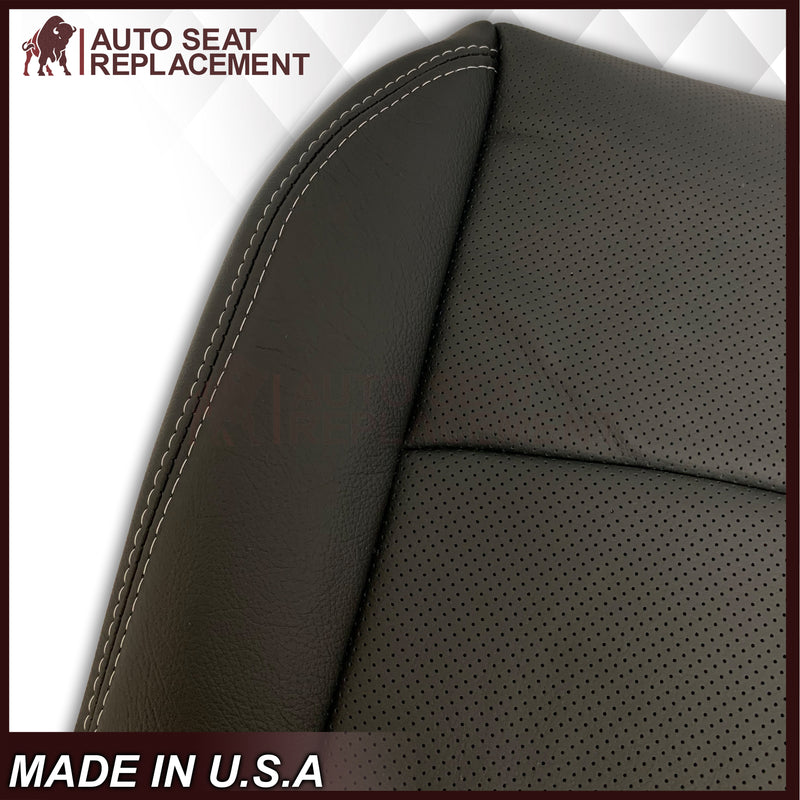 2009 2010 2011 2012 Dodge Ram 1500 2500 3500 Laramie Bottom Or Top Replacement Seat Cover in Dark Slate (Dark Gray) With Perforated Inserts - Auto Seat Replacement