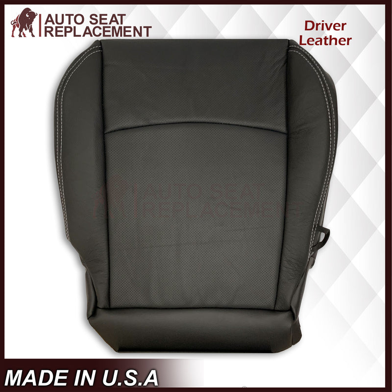 2009 2010 2011 2012 Dodge Ram 1500 2500 3500 Laramie Bottom Or Top Replacement Seat Cover in Dark Slate (Dark Gray) With Perforated Inserts - Auto Seat Replacement