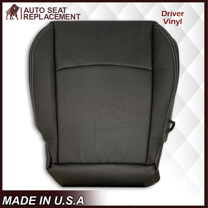 2009 2010 2011 2012 Dodge Ram 1500 2500 3500 Laramie Bottom Or Top Replacement Seat Cover in Dark Slate (Dark Gray) With Perforated Inserts - Auto Seat Replacement