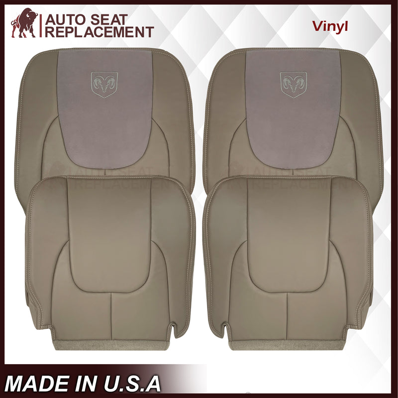 Brand-New-Driver-Passenger-Side-Bottom-Or-Lean-Back-Replacement-Synthetic-Leather-Seat-Covers-for-your-2002-2003-2004-2005-Dodge-Ram-1500-2500-3500-4500-Work-Truck
