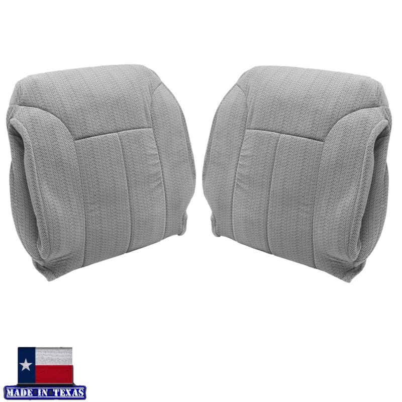1995 - 1999 Chevy Tahoe & Suburban Gray Cloth Replacement Front Seat Covers ( Pewter Gray )