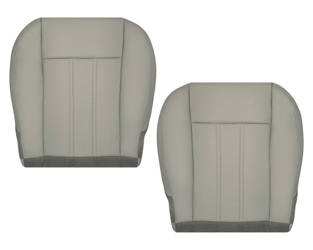 For Driver Passenger Side Bottom Base Cushion Cover 2008 - 2020 Dodge Grand Caravan Bottom Perforated Replacement Seat Cover In Medium Slate