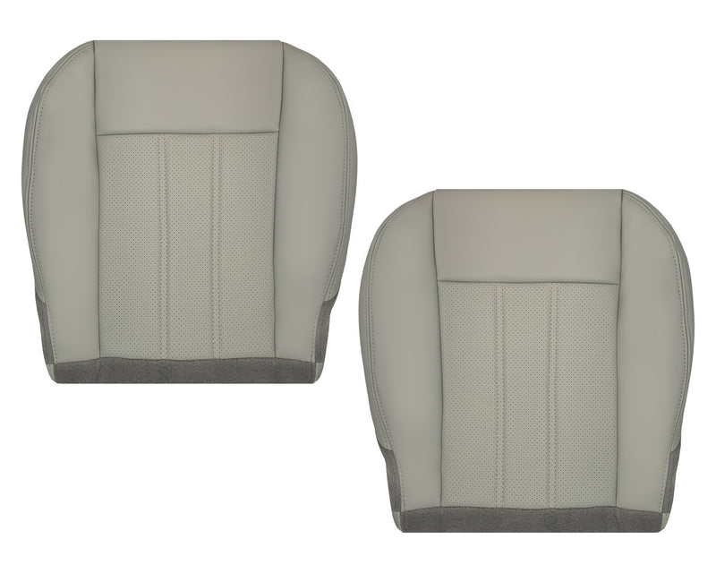 For Driver Passenger Side Bottom Base Cushion Cover 2008 - 2020 Dodge Grand Caravan Bottom Perforated Replacement Seat Cover In Medium Slate