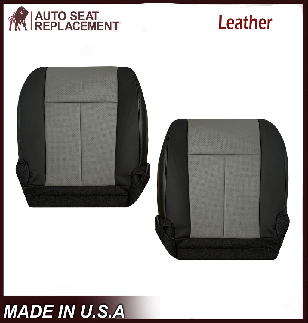 2007 2008 Ford Expedition Eddie Bauer Driver Or Passenger Side Bottom Seat Cover In 2 Tone (Gray - Black) - Auto Seat Replacement