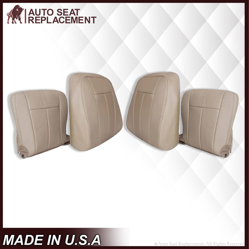 2007-2014 Ford Expedition Eddie Bauer/XLT Driver and Passenger PERFORATED Replacement Seat Cover in TAN Leather or Vinyl