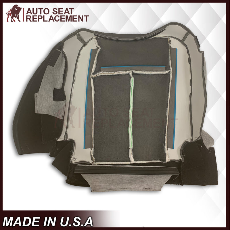2007 2008 Ford Expedition Eddie Bauer Driver Or Passenger Side Replacement Perforated LEATHER Seat Cover In 2 Tone Tan (Tan- Dark Gray) - Auto Seat Replacement