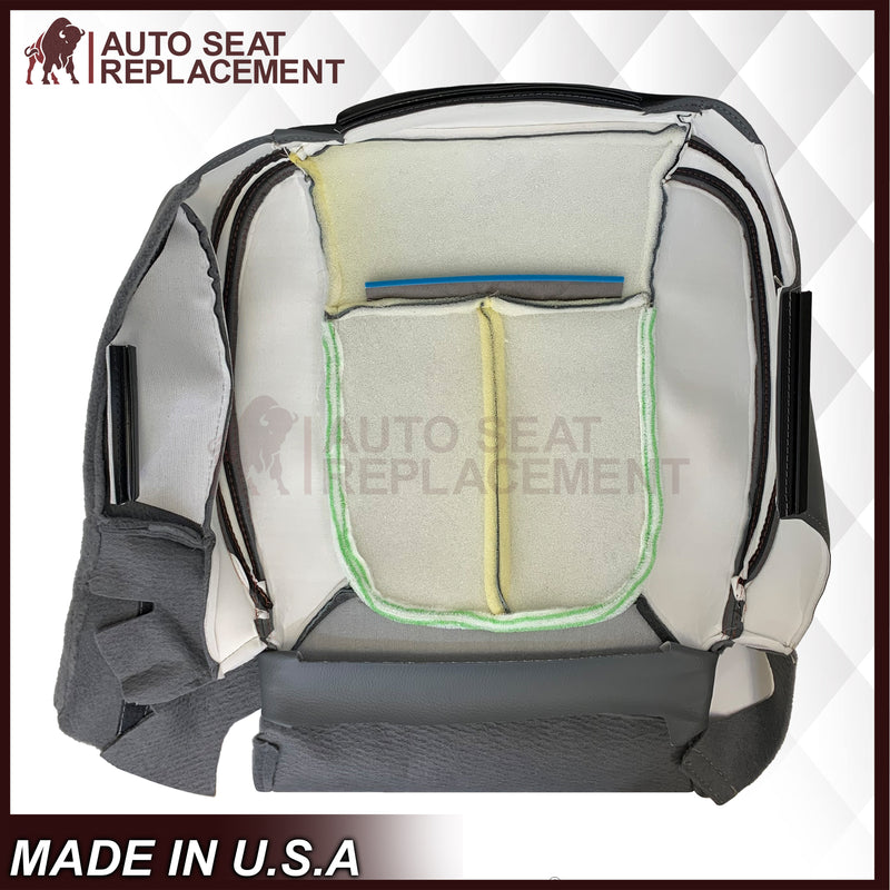 2011 - 2014 Ford F-150 Platinum Edition Perforated Genuine Leather or Synthetic Leather Steel Gray W/ Black Seat Covers - Auto Seat Replacement