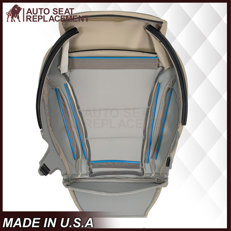 2016 - 2022 Mercedes Benz GLC Class C250, C300,C350 Driver OR Passenger Bottom Synthetic Leather Seat Cover in Light Tan - Auto Seat Replacement
