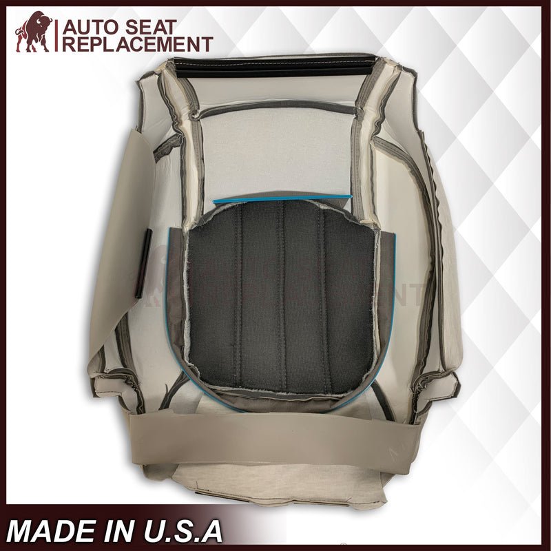 2008 - 2012 Buick Enclave Driver or Passenger Bottom Perforated Seat Cover in Gray: Choose Leather or Vinyl - Auto Seat Replacement