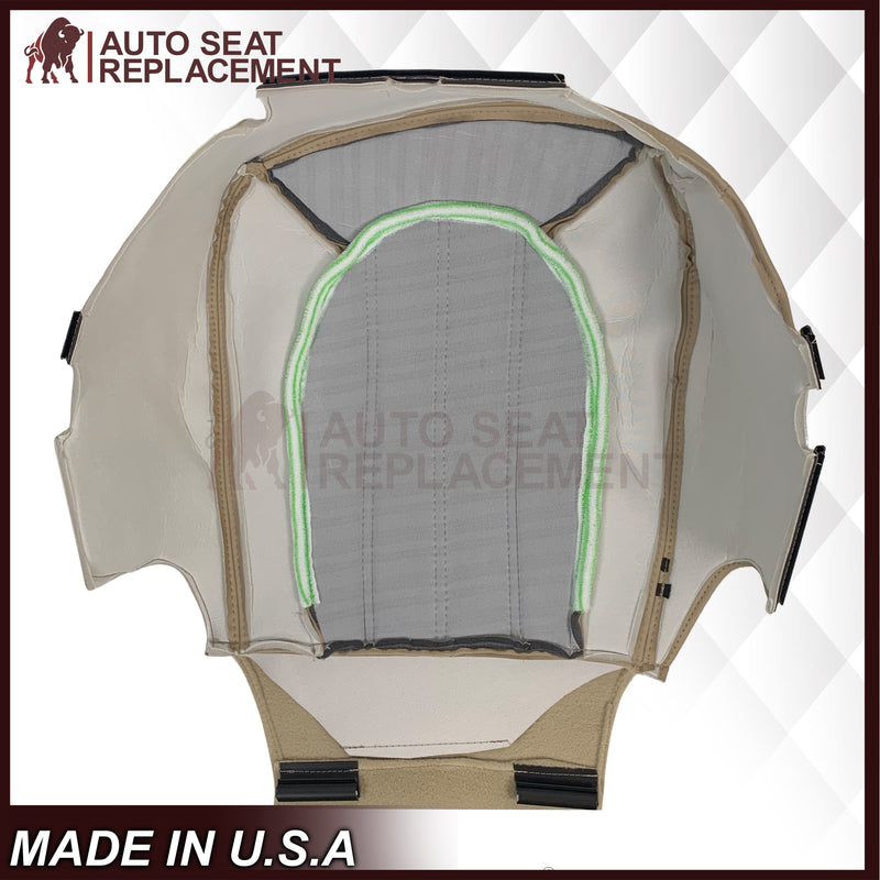 2006 - 2011 Buick Lucerne Driver or Passenger Bottom Perforated Seat Cover In Light Cashmere Tan: Choose Leather or Vinyl