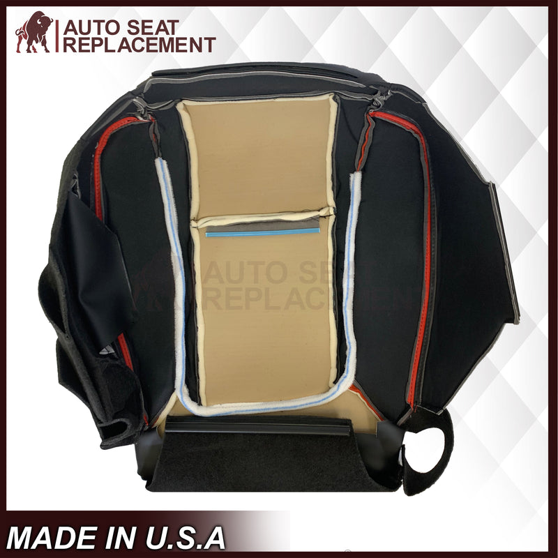 2014 Ford F-150 Raptor SVT Top or Bottom Perforated Seat Cover in 2 Tone Red-Black Choose: Leather or Vinyl - Auto Seat Replacement
