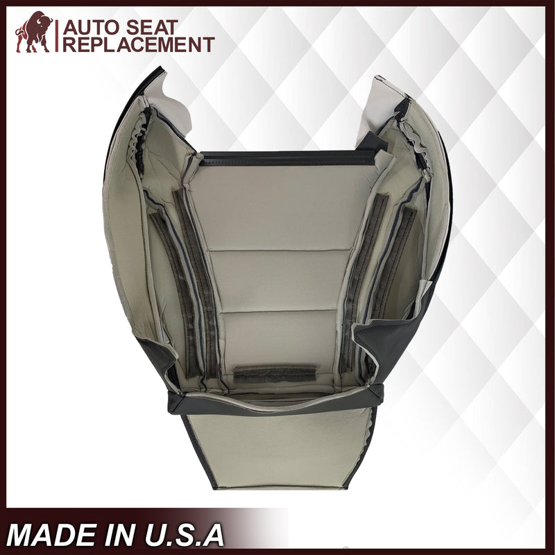 2016 - 2022 Mercedes Benz GLC Class C250, C300, C350 Driver OR Passenger Bottom Leather Seat Cover in Perforated Black - Auto Seat Replacement