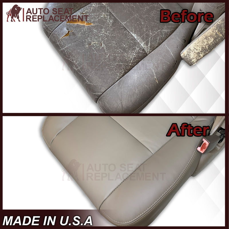 2001 - 2007 Toyota Sequoia Driver OR Passenger Side Top and Bottom Replacement Seat Covers In Tan: Choose your material - Auto Seat Replacement