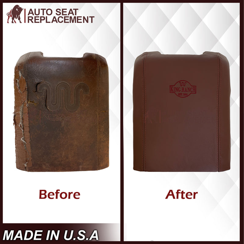 2011-2014 Ford F-250 King Ranch Replacement Leather Center Console Lid, Armrest Cover, King Ranch - Auto Seat Replacement