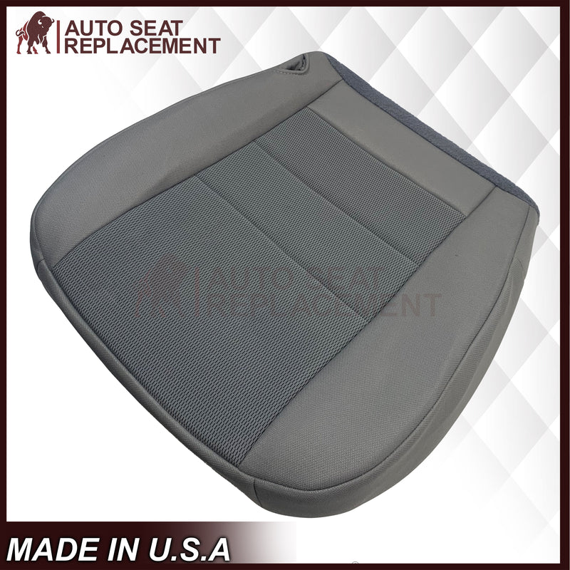 2003-2007 Ford F250 F350 Lariat Seat Cover in Medium Flint Gray Cloth Fabric - Auto Seat Replacement