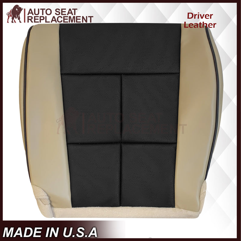 2007 - 2014 Lincoln Navigator Replacement Genuine Leather or Synthetic Leather Seat Cover in Tan & Black - Auto Seat Replacement