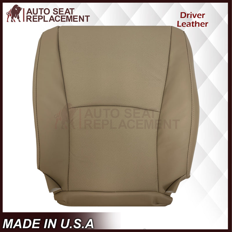 2004 - 2014 Toyota Highlander Driver OR Passenger Side Bottom Genuine Leather/Synthetic Leather Seat Covers In Tan - Auto Seat Replacement