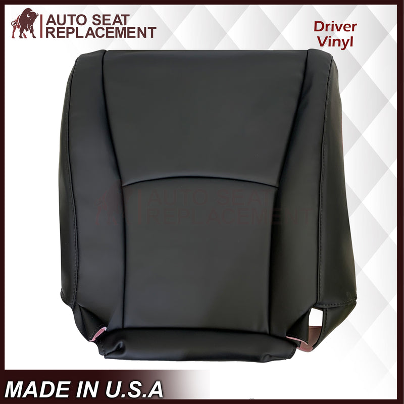 2004 - 2014 Toyota Highlander Driver OR Passenger Side Bottom NON-PERFORATED Genuine Leather/Synthetic Leather Seat Covers In Black - Auto Seat Replacement