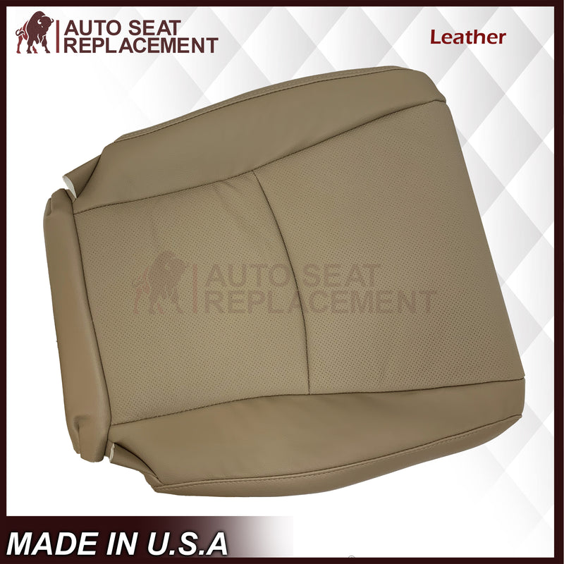 2004 - 2014 Toyota Highlander Driver OR Passenger Side Bottom Genuine Leather/Synthetic Leather Seat Covers In Tan - Auto Seat Replacement