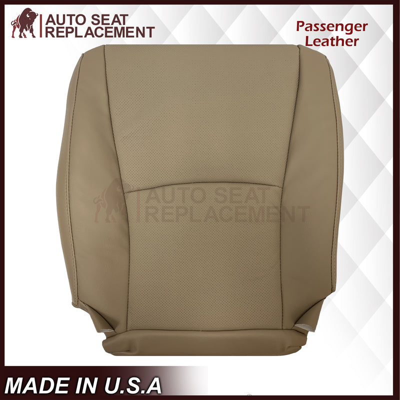 2004 - 2014 Toyota Highlander Driver OR Passenger Side Bottom Genuine Leather/Synthetic Leather Seat Covers In Tan - Auto Seat Replacement