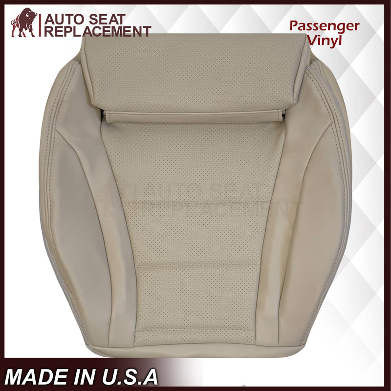 2016 - 2022 Mercedes Benz GLC Class C250, C300,C350 Driver OR Passenger Bottom Synthetic Leather Seat Cover in Light Tan - Auto Seat Replacement