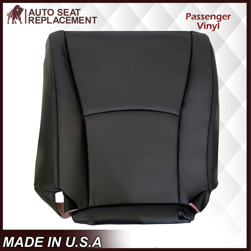 2004 - 2014 Toyota Highlander Driver OR Passenger Side Bottom NON-PERFORATED Genuine Leather/Synthetic Leather Seat Covers In Black - Auto Seat Replacement