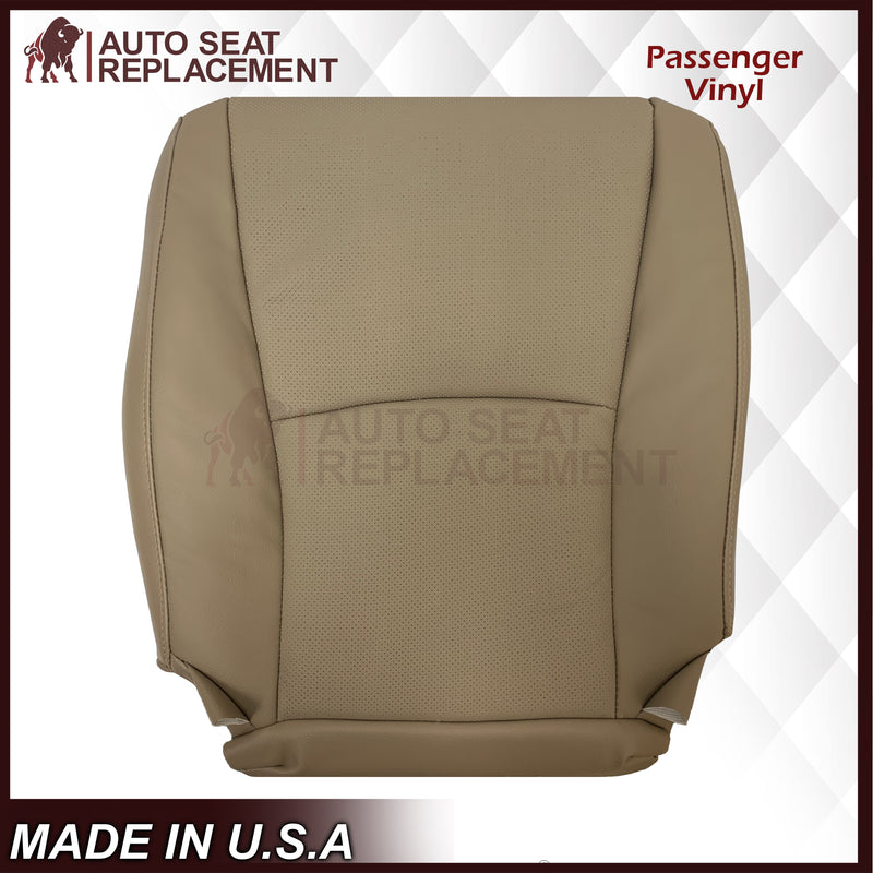 2004 - 2014 Toyota Highlander Driver OR Passenger Side Bottom Genuine Leather/Synthetic Leather Seat Covers In Tan - Auto Seat Replacement